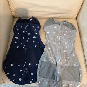 Happiest Baby Swaddles - Navy and Gray